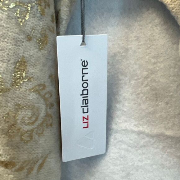 NWT LIZ CLAIBORNE Women’s Plus Sweater 3X Mock Neck Gold Scroll Pullover LS NEW - Picture 15 of 16